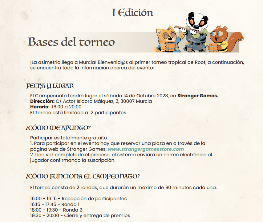 Evento: Entrada campeonato Root 1 Edición