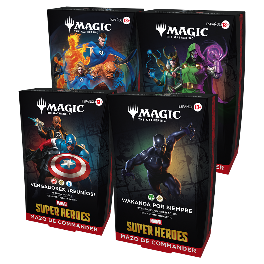 Marvel Super Heroes - Set completo de Mazos de Commander (Español)