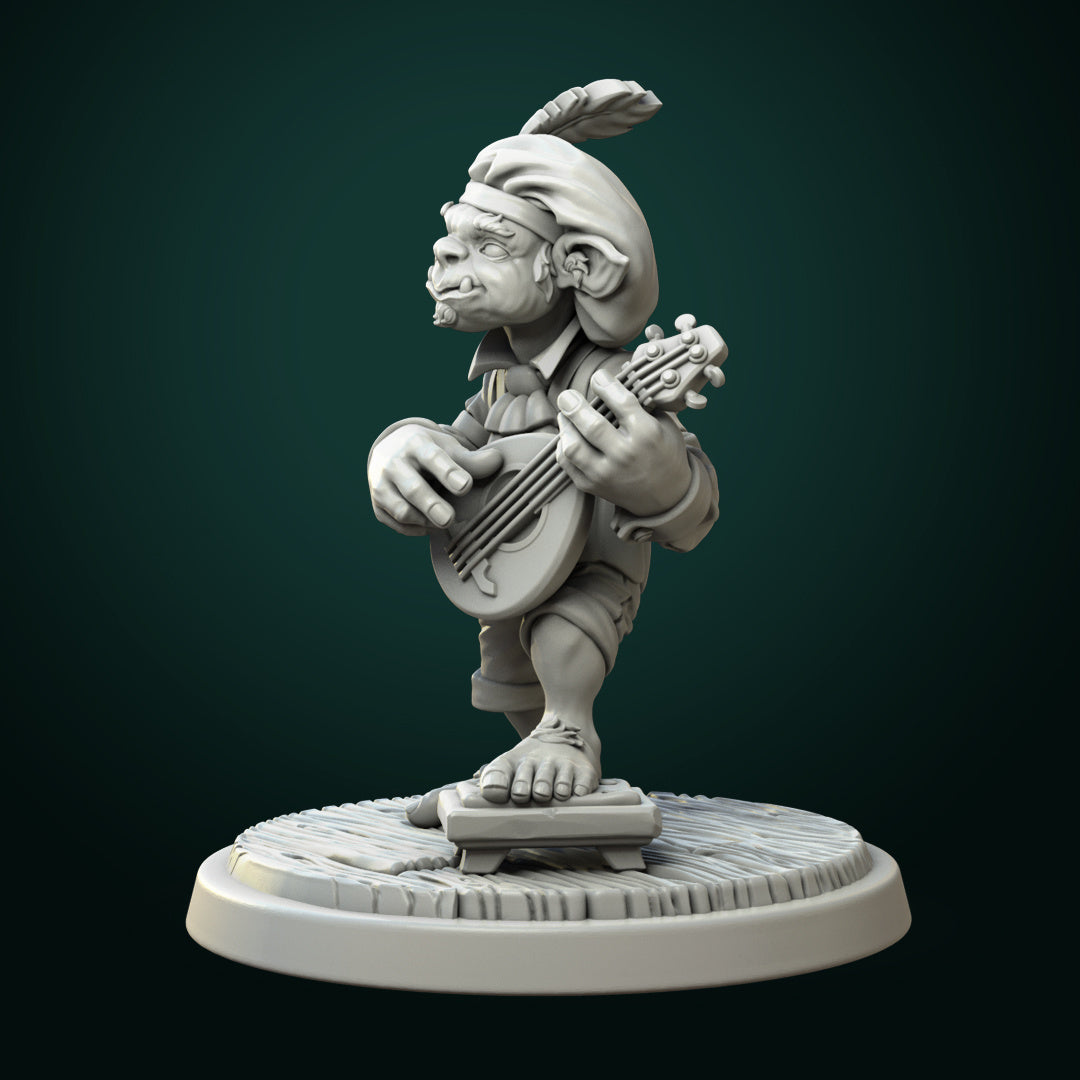 Goblin bard  32mm, 53mm o 75mm