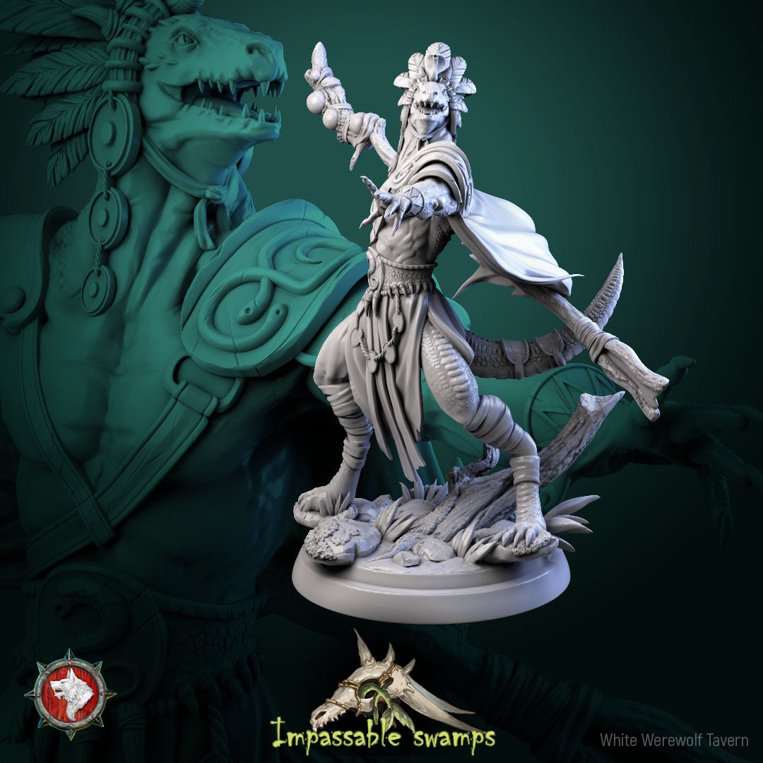 Lizardfolk Sorcerer 32mm, 53mm o 75mm