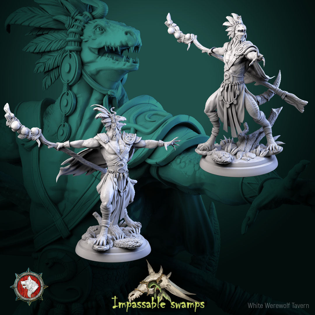 Lizardfolk Sorcerer 32mm, 53mm o 75mm