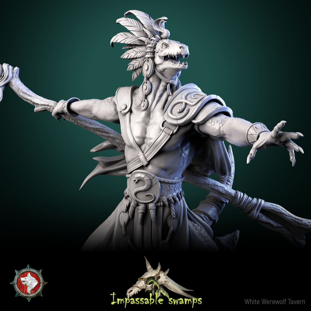 Lizardfolk Sorcerer 32mm, 53mm o 75mm