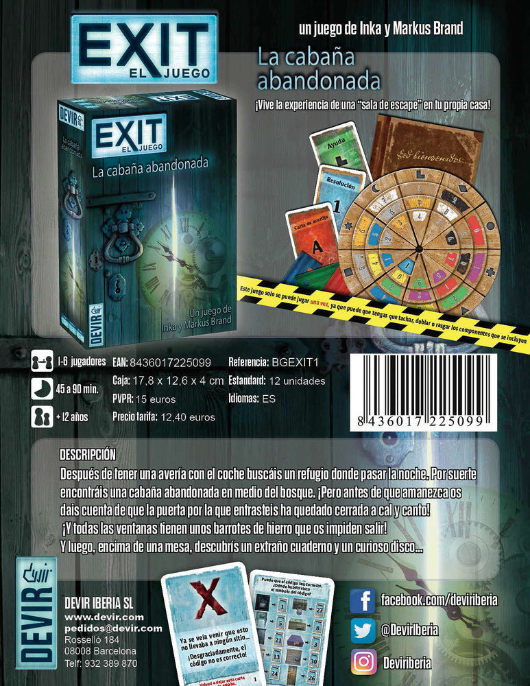 EXIT 1 EL JUEGO: LA CABAÑA ABANDONADA